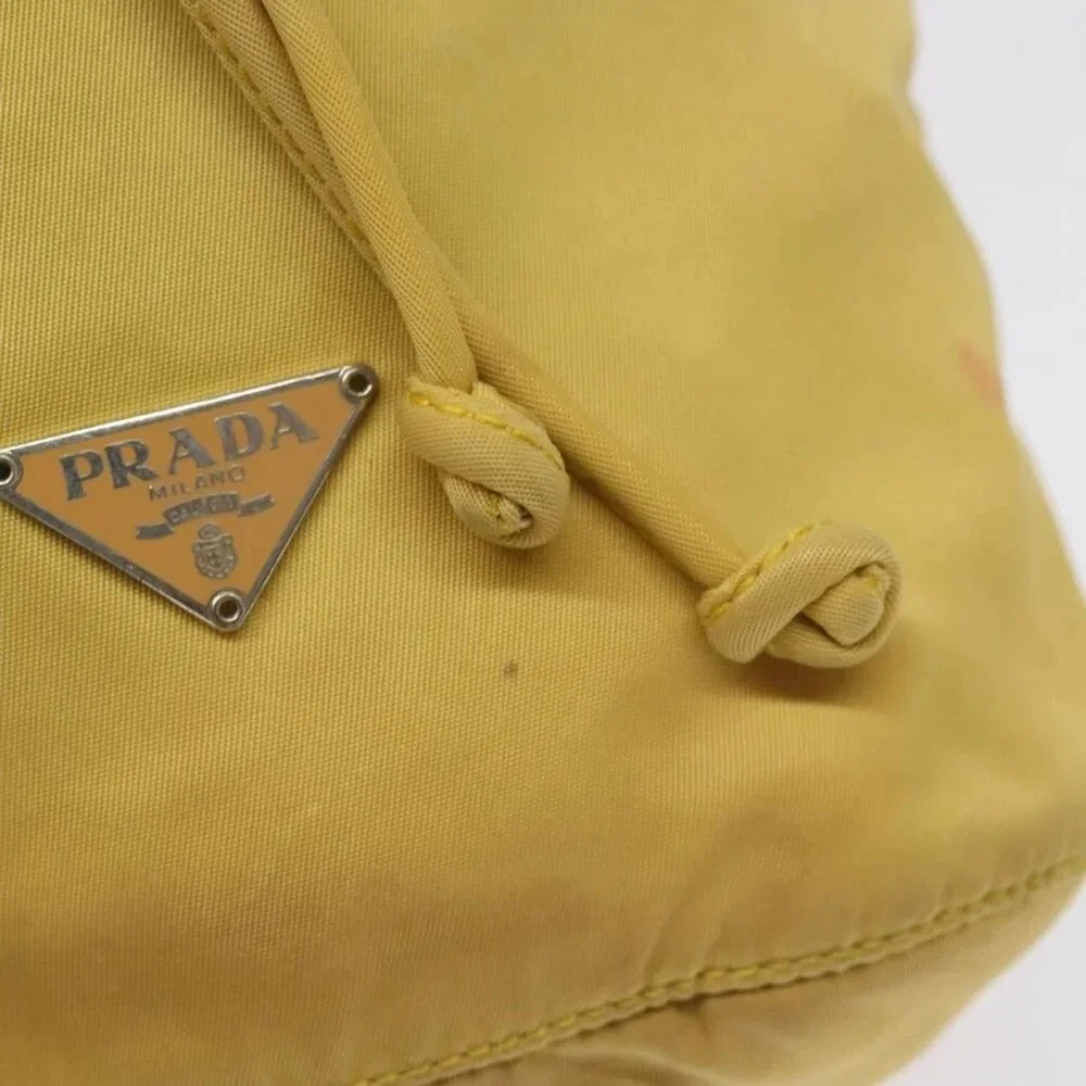 PRADA Pouch Nylon Yellow Auth - Picture 10 of 16